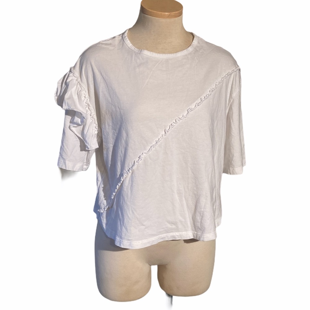 Ten Sixty Sherman Ruffle White Tee